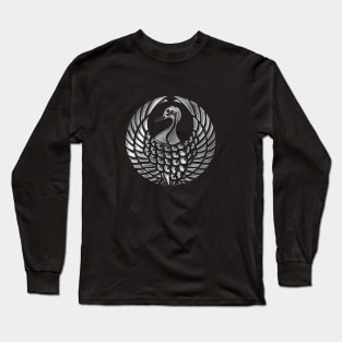 Owari Mori Clan Kamon Silver Chrome Long Sleeve T-Shirt